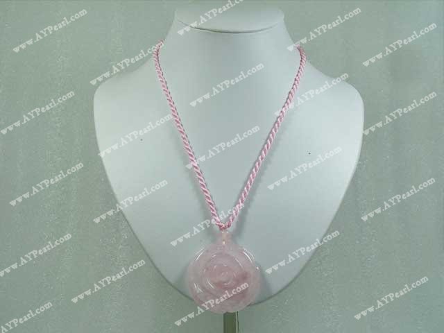 rose quartz necklace