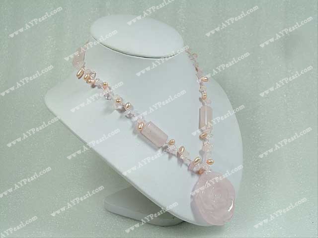 rose quartz necklace