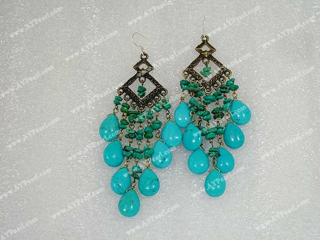 boucle d'oreille turquoise