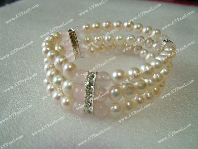 pearl Rosenkvarts armband
