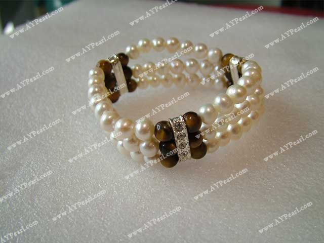 pearl Tiger eye bracelet