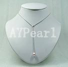 Wholesale platinum-gilt silver pearl necklace 