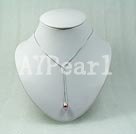 Wholesale platinum-gilt silver pearl necklace 