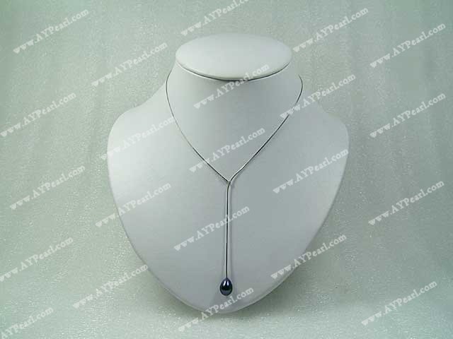 platinum-gilt silver pearl necklace 