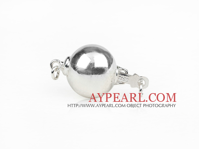 box shape dull polish  925 silver clasp