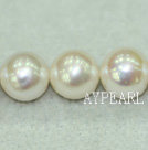A grade round freshwater pearl beads,White,11-12mm