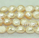 Baroque freshwater pearl beads,Natural Pink,8-9mm