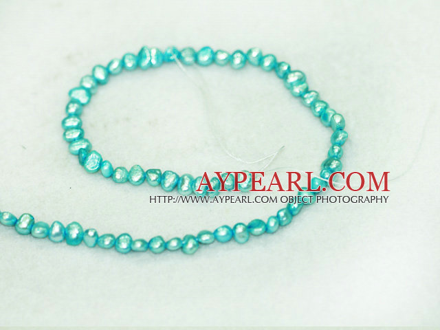Freshwater Pearl Beads, dyed blue, 7-8mm potato. Sold per 14-inch Strand
