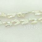 Freshwater pearl beads, 8*18*25mm keshi. Sold per 15-inch strand.