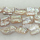Biwa freshwater pearl beads, *14*18mm side-drilled keshi. Sold per 15-inch strand.