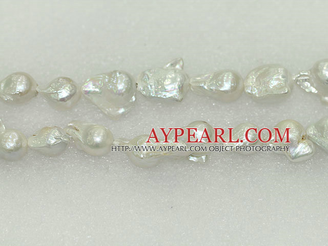 Nucleated freshwater pearl bigger beads, 16*22mm keshi. Sold per 15.7-inch strand.