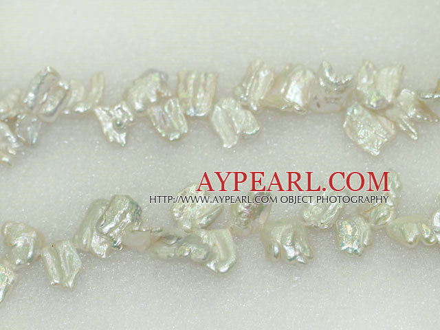 Biwa freshwater pearl beads, 5*14*20mm top drilled keishi. Sold per 15-inch strand.