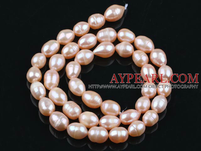 Rice Shape Freshwater Pearl Beads, Natural Pink, 7-8mm, Sold per 14.6-Inch Strand