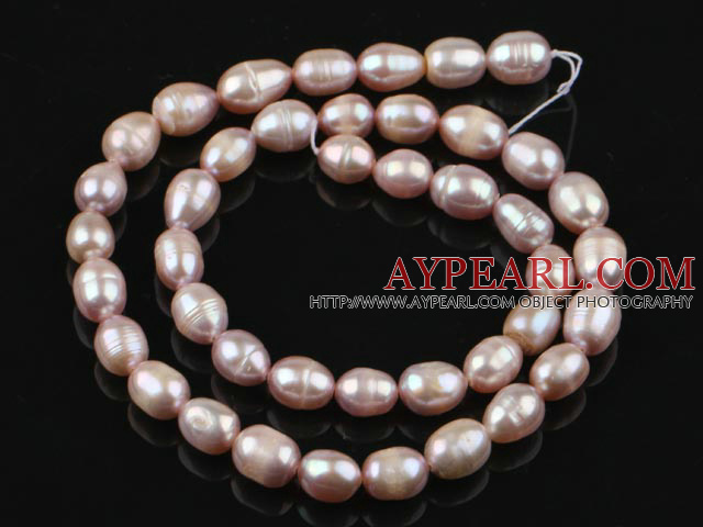 Rice Shape Freshwater Pearl Beads,Natural Purple, 7-8mm, Sold per 14.6-Inch Strand