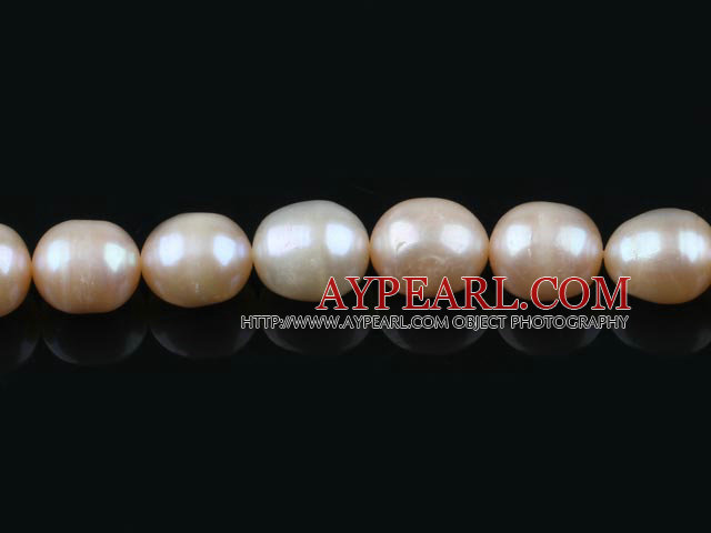 Rice Shape Freshwater Pearl Beads, Natural Pink, 10-11mm, Sold per 15.4-Inch Strand