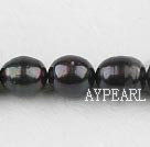 Rice Shape Freshwater Pearl Beads, Natural Black, 10-11mm, Sold per 15.4-Inch Strand,10-11mm
