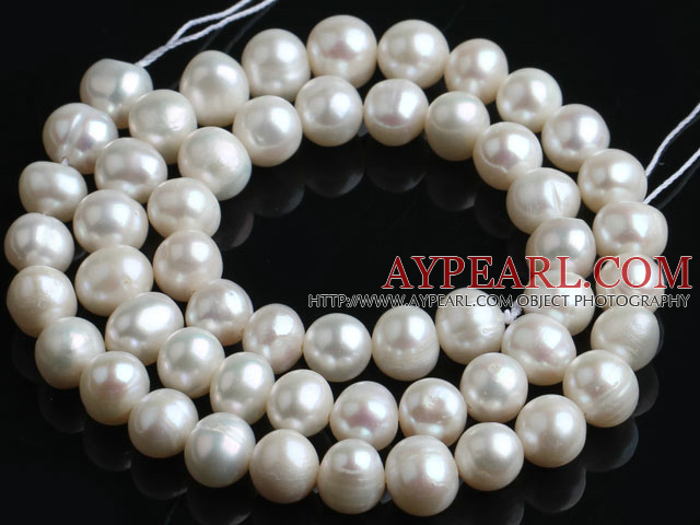 Freshwater Pearl Beads, Natural White, 7-8mm, Sold per 14.6-Inch Strand