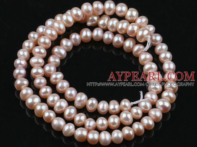 Pearl Beads, Purple, 4.5-5.5mm natural abacus shape, Sold per 15-inch strand