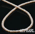 Pearl Beads, Pink, 6-7mm natural abacus shape, Sold per 15-inch strand