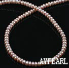 Pearl Beads, Purple, 6-7mm natural abacus shape, Sold per 15-inch strand