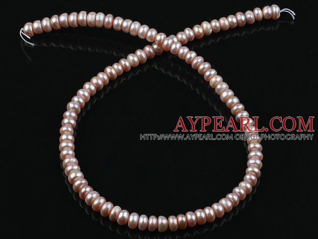 Pearl Beads, Purple, 6-7mm natural abacus shape, Sold per 15-inch strand