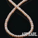 Pearl Beads, Pink, 7-8mm natural abacus shape, Sold per 15-inch strand