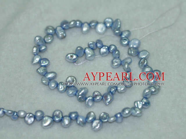 Freashwater pearl beads, light blue, 5*7*9mm top-drilled keshi. Sold per 15.4-inch strand.