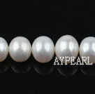 Pearl Beads, White, 12-14mm natural global shape, Sold per 15.7-inch strand