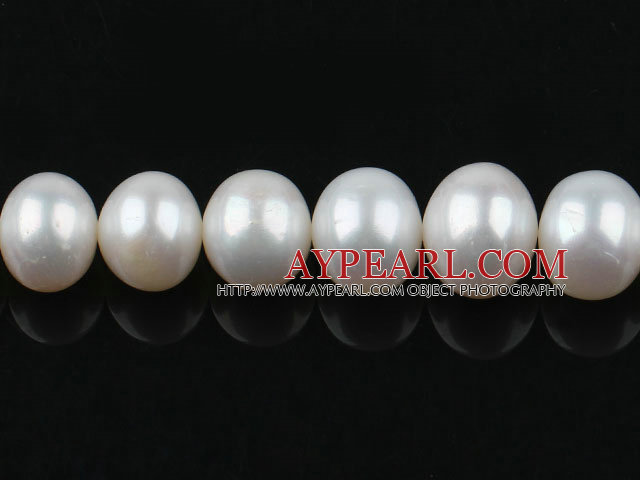 Pearl Beads, White, 12-14mm natural global shape, Sold per 15.7-inch strand