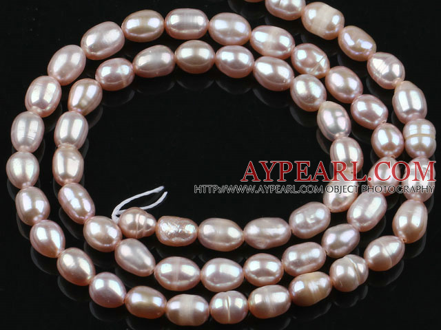 Pearl Beads, Purple, 4-4.5mm natural rice shape, Sold per 14.2-inch strand