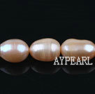 Rice Shape Freshwater Pearl Beads, Natural Pink, 11-12mm, Sold per 15.4-Inch Strand,11-12mm