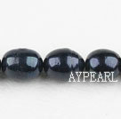 Pearl Beads, Black, 11-12mm natural rice shape, Sold per 15.4-inch strand