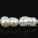 Peanut Shape Freshwater Pearl Beads, Natural White, 10*16mm, Sold per 15.7-Inch Strand,10*16mm