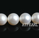 Pearl Beads, White, 10*11mm natural, Sold per 15.7-inch strand