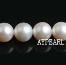 A Grade Pearl Beads, White, 10*11mm natural, Sold per 15.7-inch strand