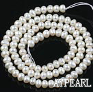 Freshwater Pearl Beads, Natural White, 4-4.5mm, Abacus Shape Pearl, Sold per 14.6-Inch Strand,4-4.5mm