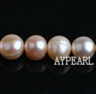 Pearl Beads, Pink, 9-10mm natural, Sold per 14.57-inch strand
