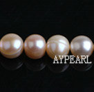 Freshwater Pearl Beads with Growth Grain, Natural Pink, 9-10mm, Nearly Round, Sold per 14.6-Inch Strand,9-10mm