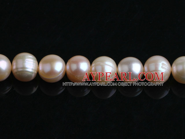 Pearl Beads, Pink, 9-10mm natural, Sold per 14.57-inch strand