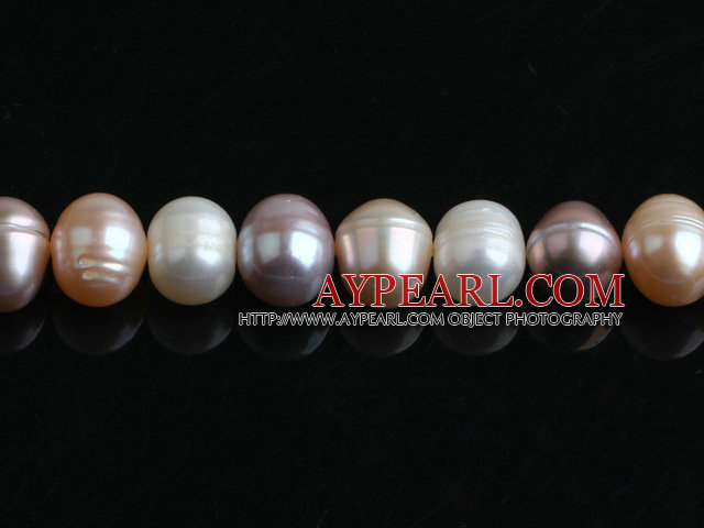 Pearl Beads, Multi Color, 9-10mm natural, Sold per 14.57-inch strand