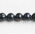 Pearl Beads, Black, 9-10mm natural, Sold per 15-inch strand