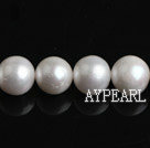 A Grade Pearl Beads, White, 9-10mm natural, Sold per 15.7-inch strand