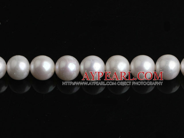 A Grade Pearl Beads, White, 9-10mm natural, Sold per 15.7-inch strand