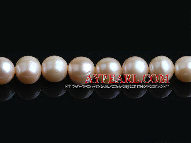 Pearl Beads, Pink, 10-11mm natural, Sold per 15.4-inch strand