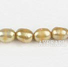 Pearl Beads, Sand Color, 8-9mm dyed baroque, Sold per 14.8-inch strand