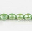 Pearl Beads, Apple Green, 8-9mm dyed baroque, Sold per 14.8-inch strand,8-9mm