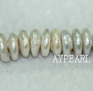 Freshwater pearl beads, white, 5*12mm coin. Sold per 15.7-inch strand.