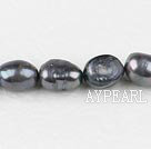 Pearl Beads, Dark Grey, 8-9mm dyed baroque, Sold per 14.8-inch strand