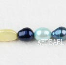 Pearl Beads, Multi Color, 8-9mm dyed baroque, Sold per 14.8-inch strand