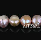 Pearl Beads, Purple, 8-9mm natural double side flashing, Sold per 14.57-inch strand,8-9mm